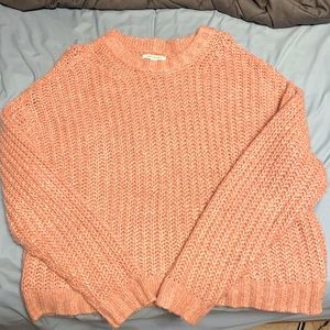 American Eagle Light Pink Cropped Sweater